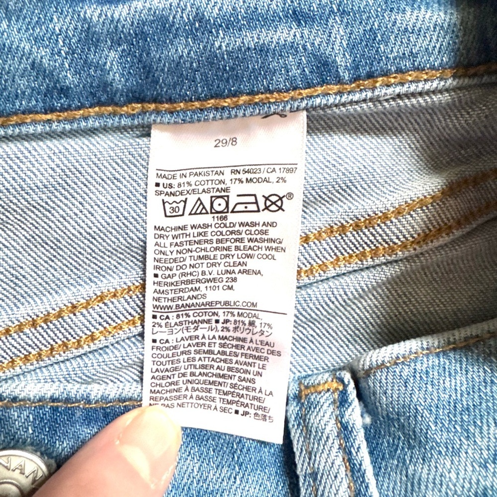 Banana Republic Factory Wide Leg Jean High Rise Blue Medium Wash, denim, - Picture 12 of 14